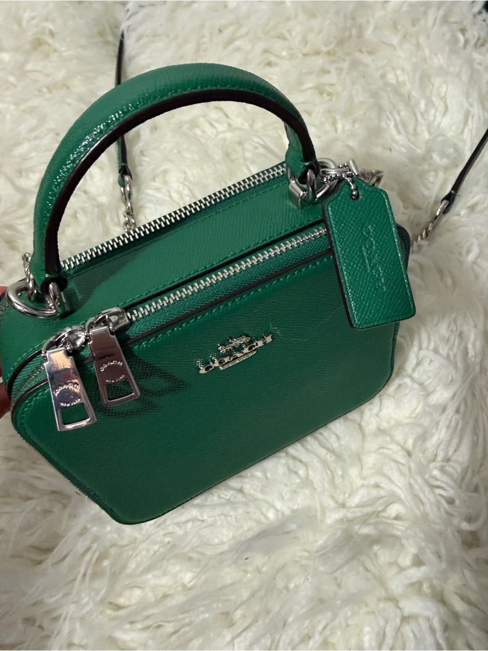 Coach C2872 green box crossbody bag - Picture 6 of 14